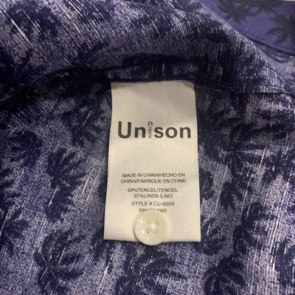 NWOT CREATE UNISON Printed Short Sleeve Camp Shirt Size Small - Picture 4 of 6